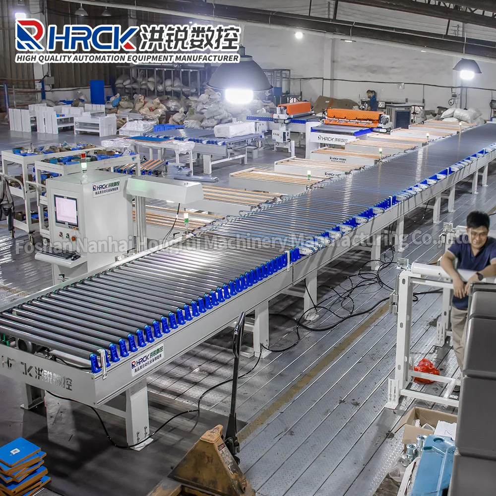 Intelligent unmanned machine operation of wooden boards packaging production line