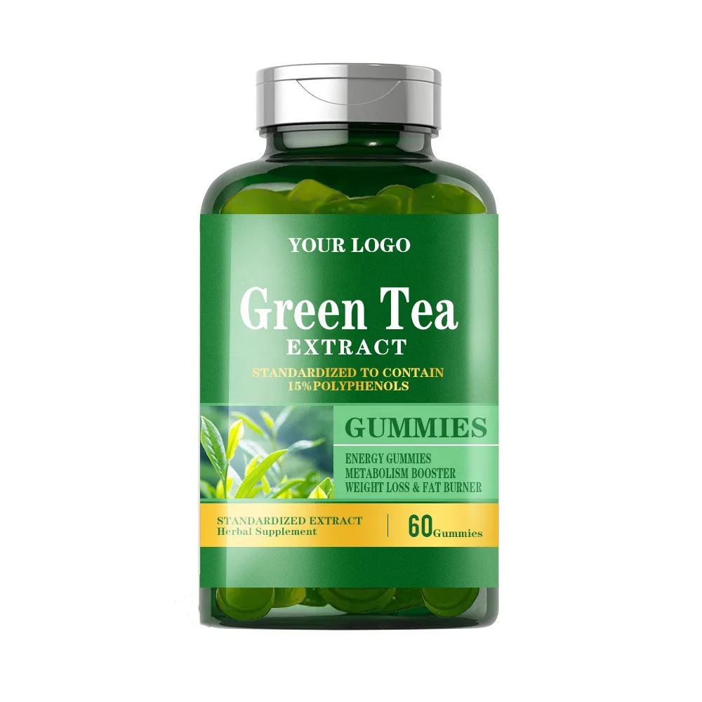 Private Label Natural Slimming Green Tea Extract Gummies For Diet Drops Weight Loss