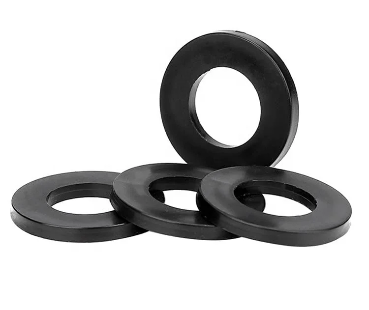 Assorted Flat Black Neoprene Rubber Washers – Sizes M3, M4, M5, M6, M8, M10, M12