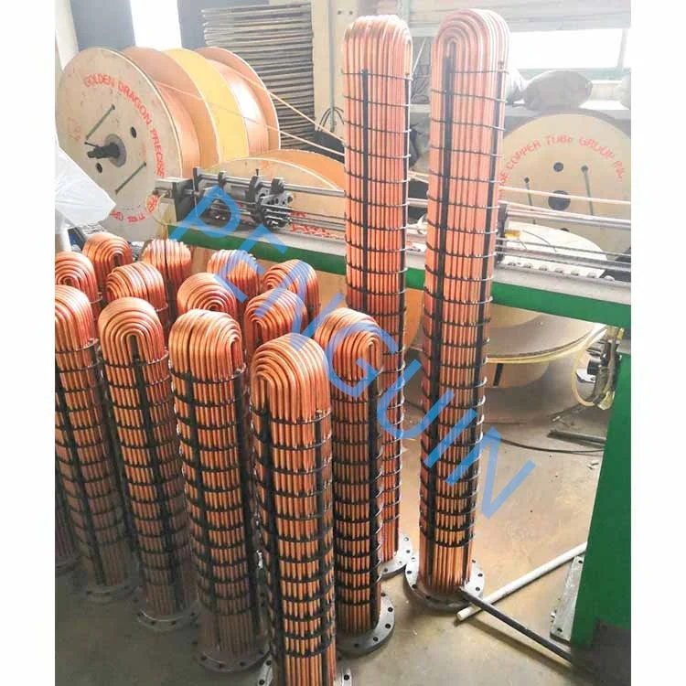 Copper Tube Aluminum Fin Water Cooled Condenser Coil Refrigeration Condenser Coil Stainless