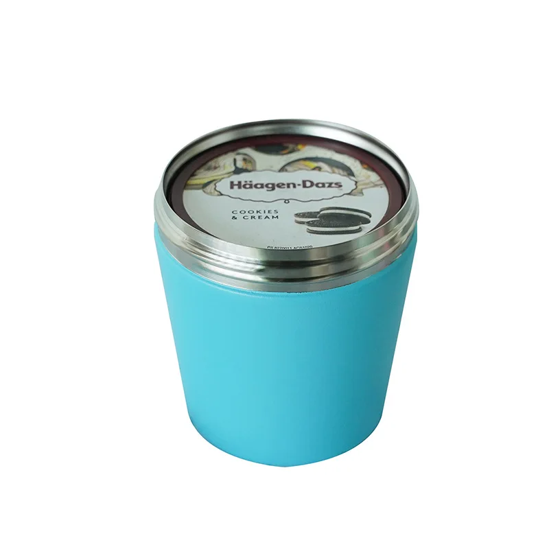 DD3067  Reusable Ice Cream Containers Cold Storage Vacuum Insulated Double Wall Stainless Steel Thermos Container for Ice Cream