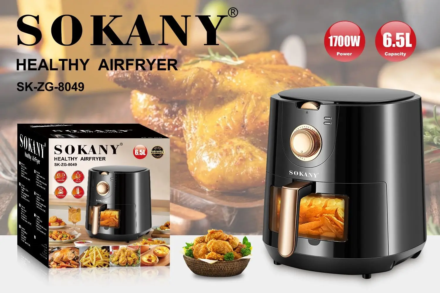 8048sokany Best-selling Air Fryer 8l Large Capacity High Power Air Fryers -  Buy Best-selling Air Fryer,7-l Large Capacity High Power Air Fryers,Sokany