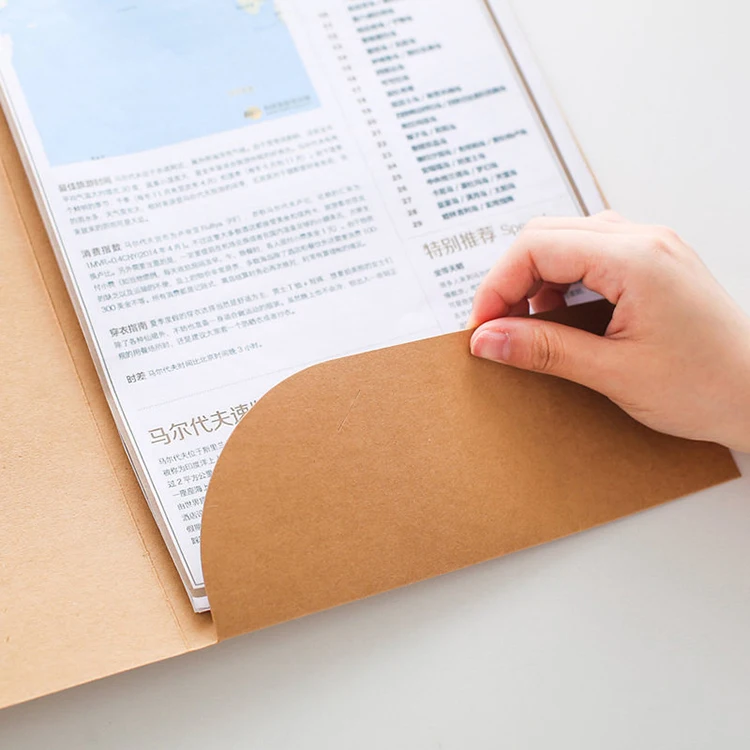 
 Папка А4 для бумажных документов, папка с клапаном из переработанной крафт-бумаги для упаковки документов  