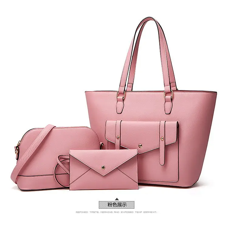 Wholesale Latest tote bag ladies pu leather women hand bags set