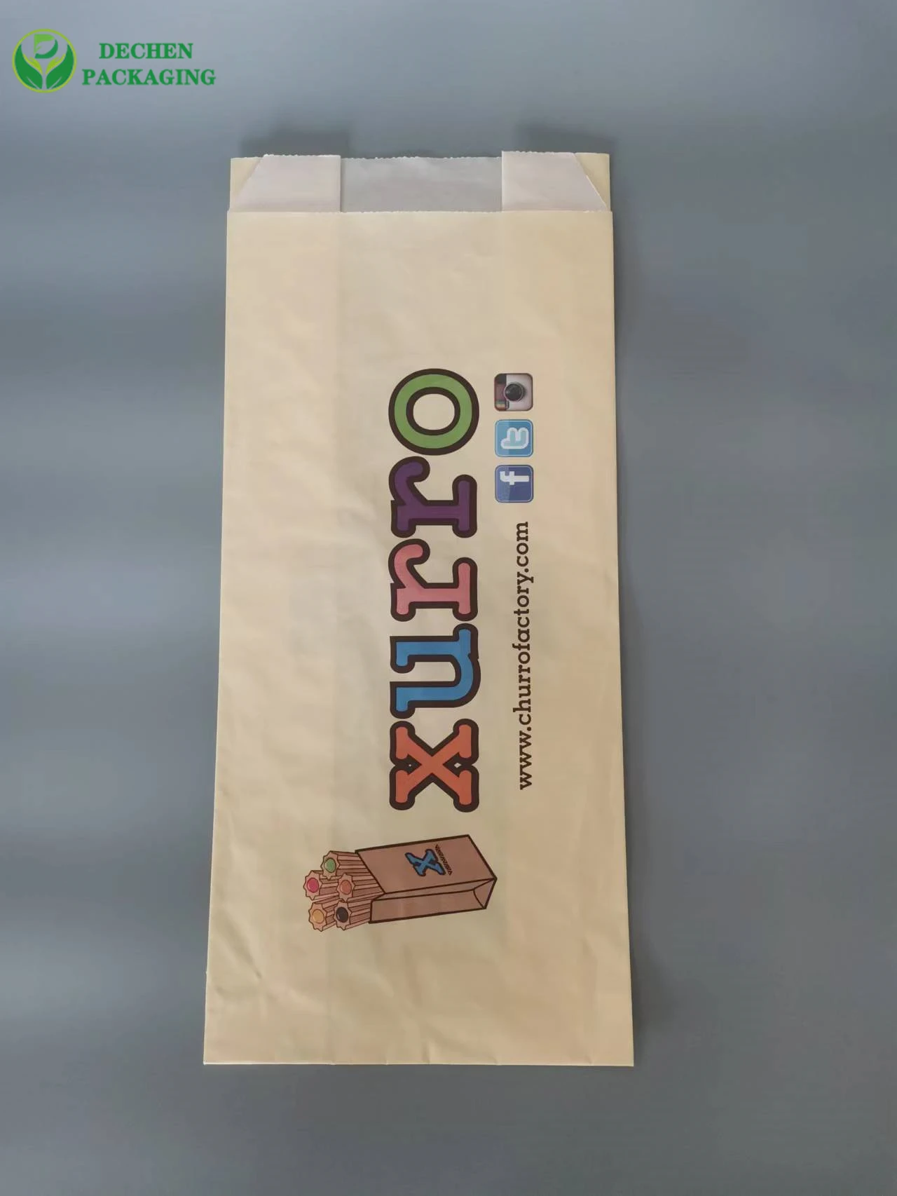 Sac de poulet grillé sac en papier alimentaire à emporter sac en papier alimentaire avec son propre logo