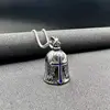Pendentif cloche bleue-4
