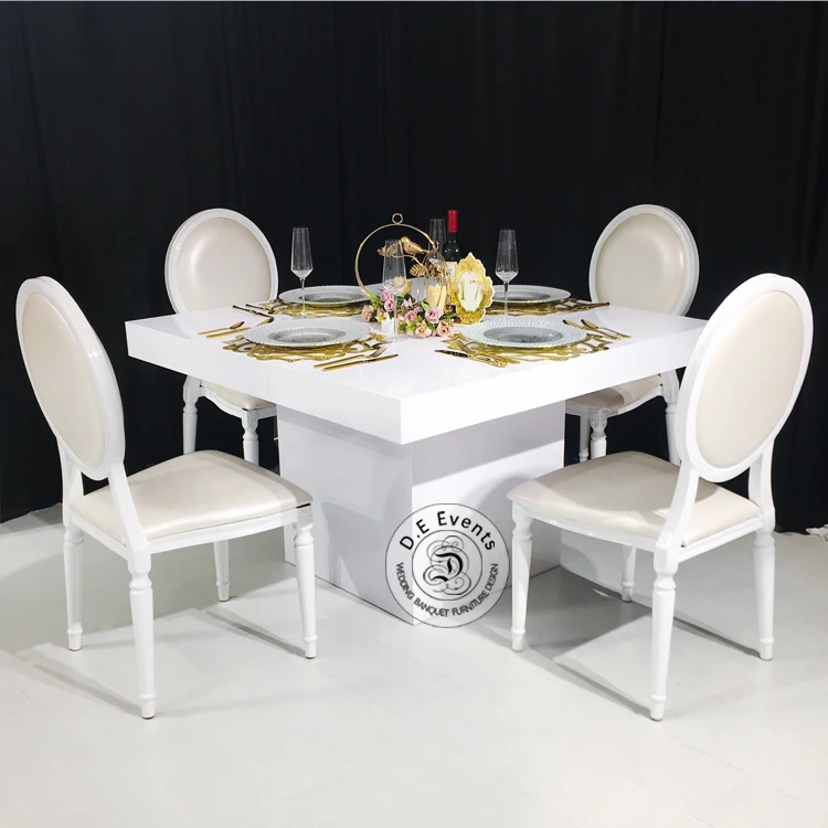 white acrylic round table