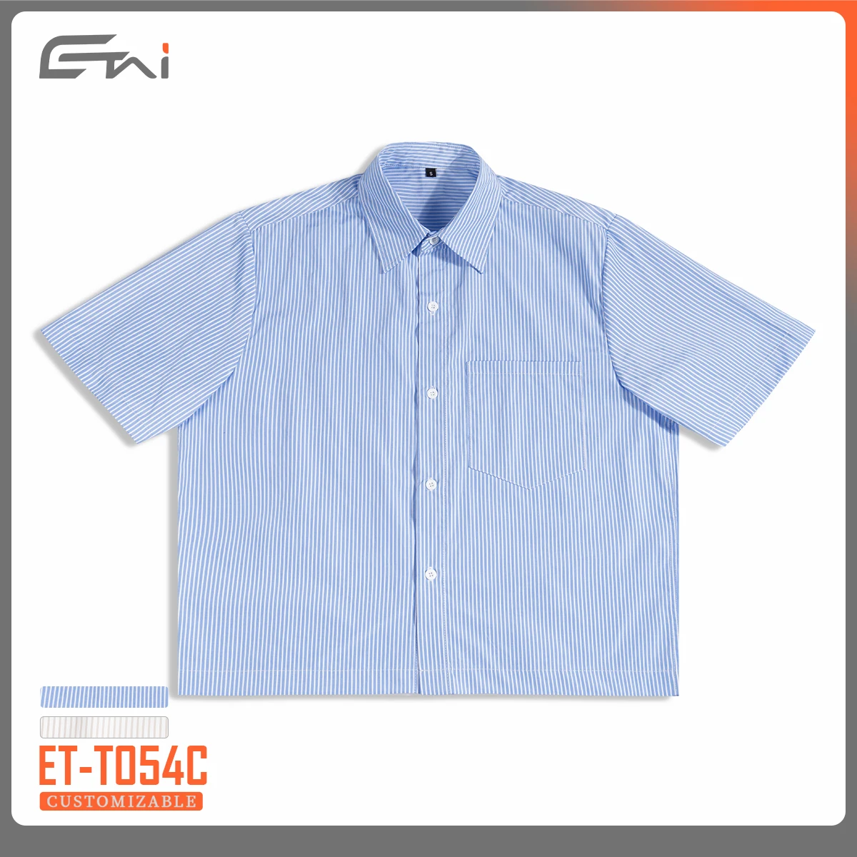 Fashion Boxy Fit Button up Shirts Striped Loose Dress Short Sleeves Summer  Casual Office Business Cropped Shirts for Men Formal