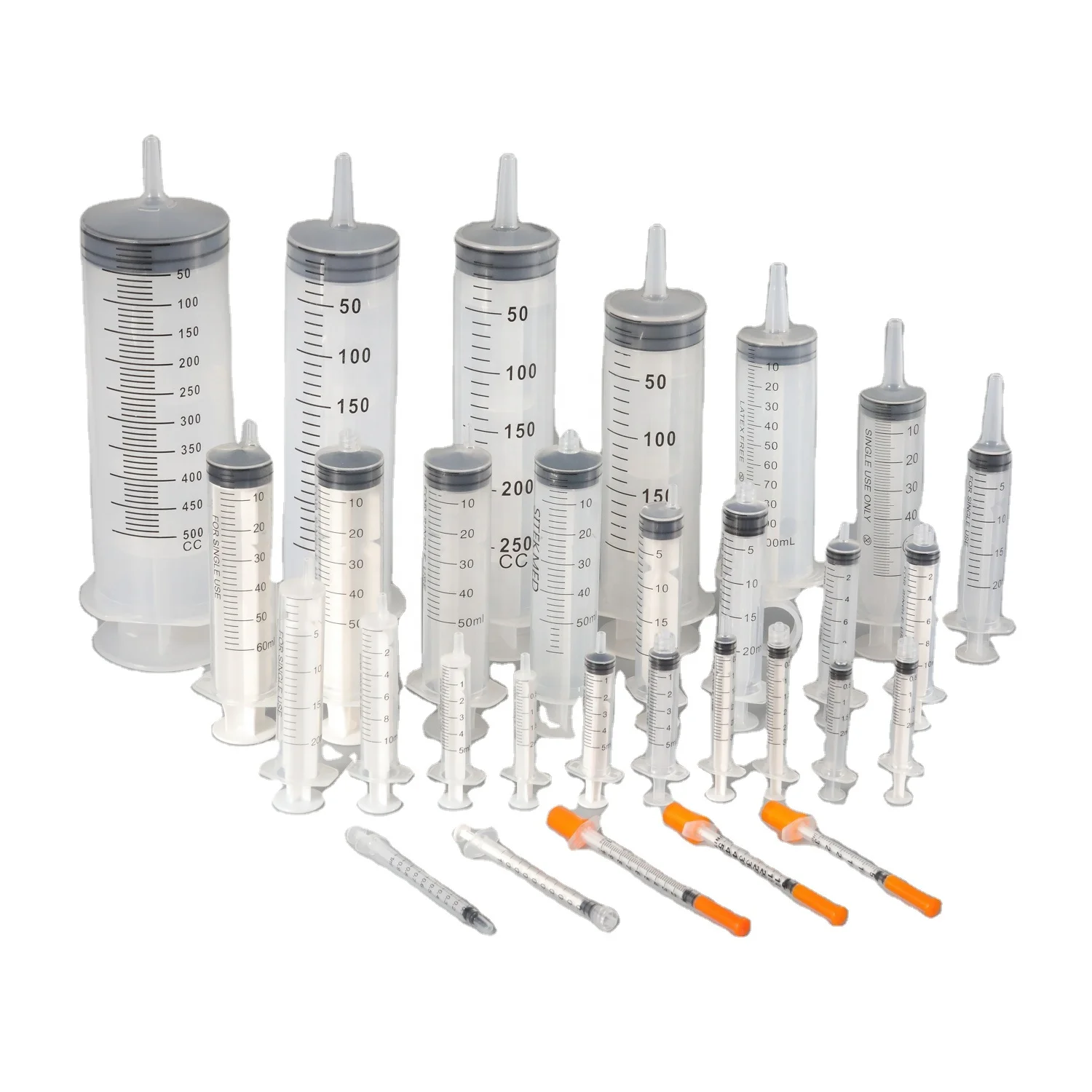 medical disposable 3 parts Syringe  with ce&iso certificate 1ml/2ml/3ml/5ml/10ml/20ml/50ml  21G-30G