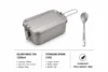 Silver Mess Tin + Titanium Spork