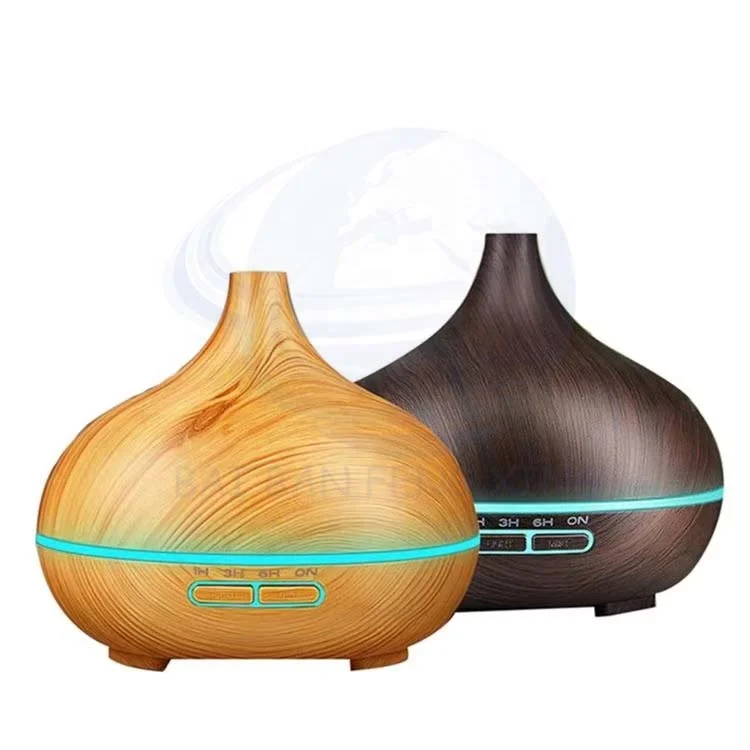 アロマディフューザー 木目調 家庭 寝室 ホテル 超音波 エッセンシャルオイル ミスト 加湿器 3