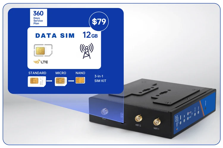 USR-G806W-E Europe 2.4G WiFi Enhanced 2*2 MIMO, up to 300Mbps With Sim Card Slot 4g Industrial openVPN Router