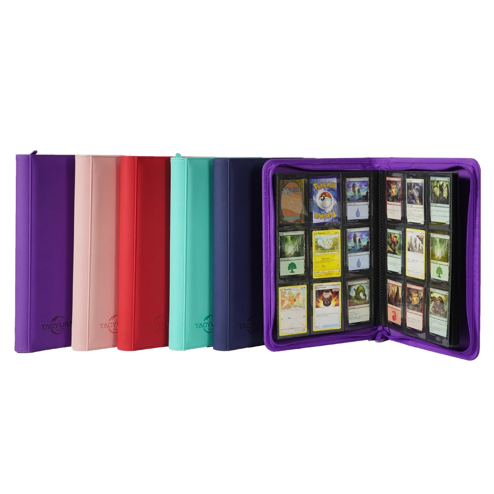 Симпатичные мини 4 карманные карты для торговых игр папка альбомов из искусственной кожи боковые 160 YGO MTG Sports Gua цвета