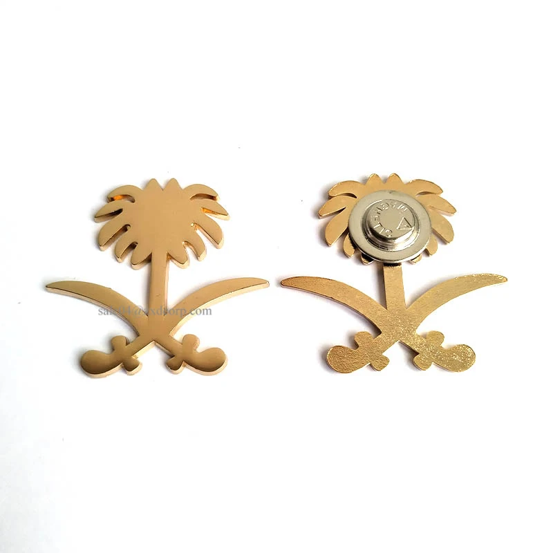 金属ゴールドサウジアラビア国章ヤシの木ピンバッジ工場価格| Alibaba.com