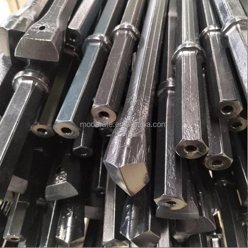 Tapered Drill Pipe Integral Rock Drill Rods With Chisel Bit for Hole ...