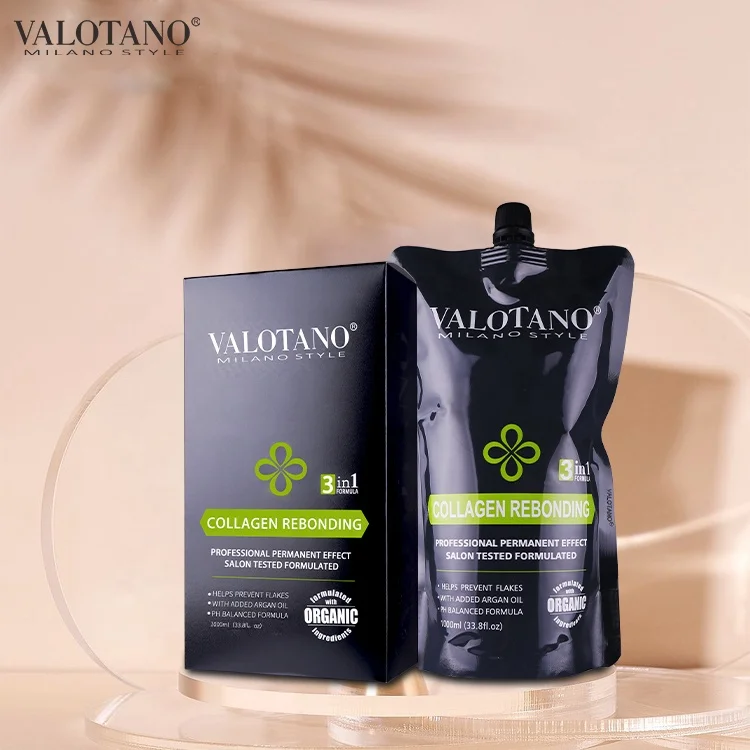 
Профессиональный коллаген для выпрямления волос VALOTANO 3 в 1, восстанавливающий крем 