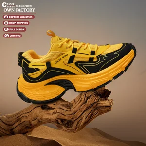Dropshipping Custom Logo Breathable Men's Designer Sneakers New Styles Chunky Shoes for Spring Summer Autumn with Mesh Lining