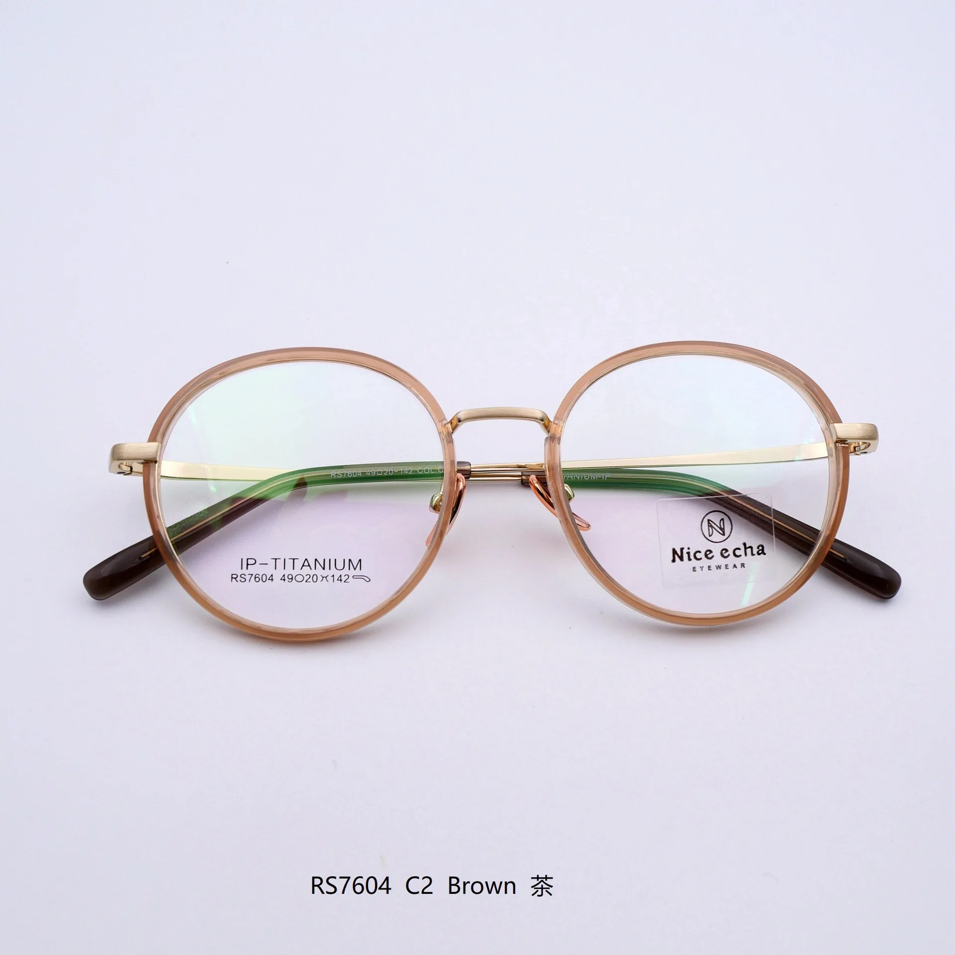 ECHA Instrument Color Manufacturers Direct RS7604 Men and Women Titanium Frame Glasses Myopia Guangzhou City