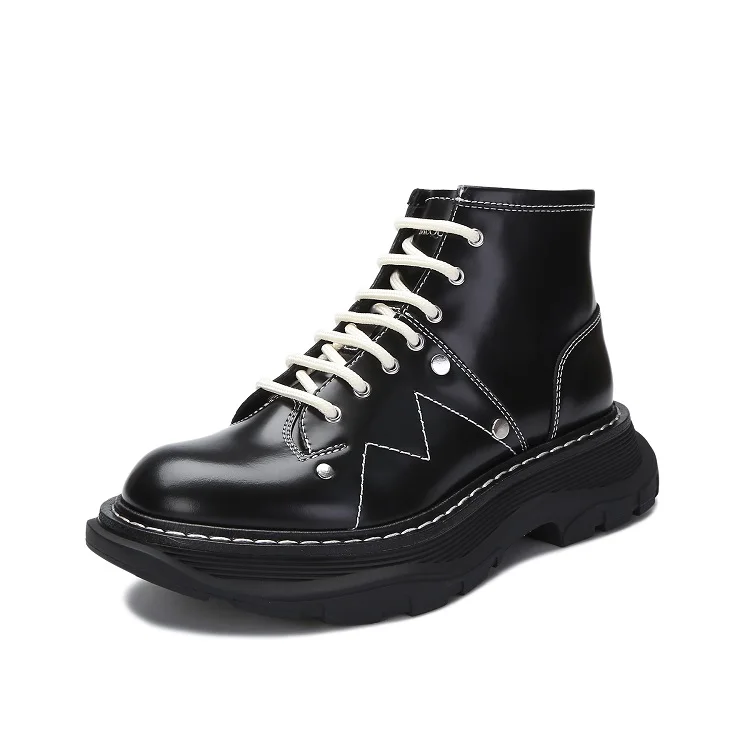 Women Oxford Shoes Black Oxford High Tops Platform Women Casual Shoes Lace Up Fashion Sneakers