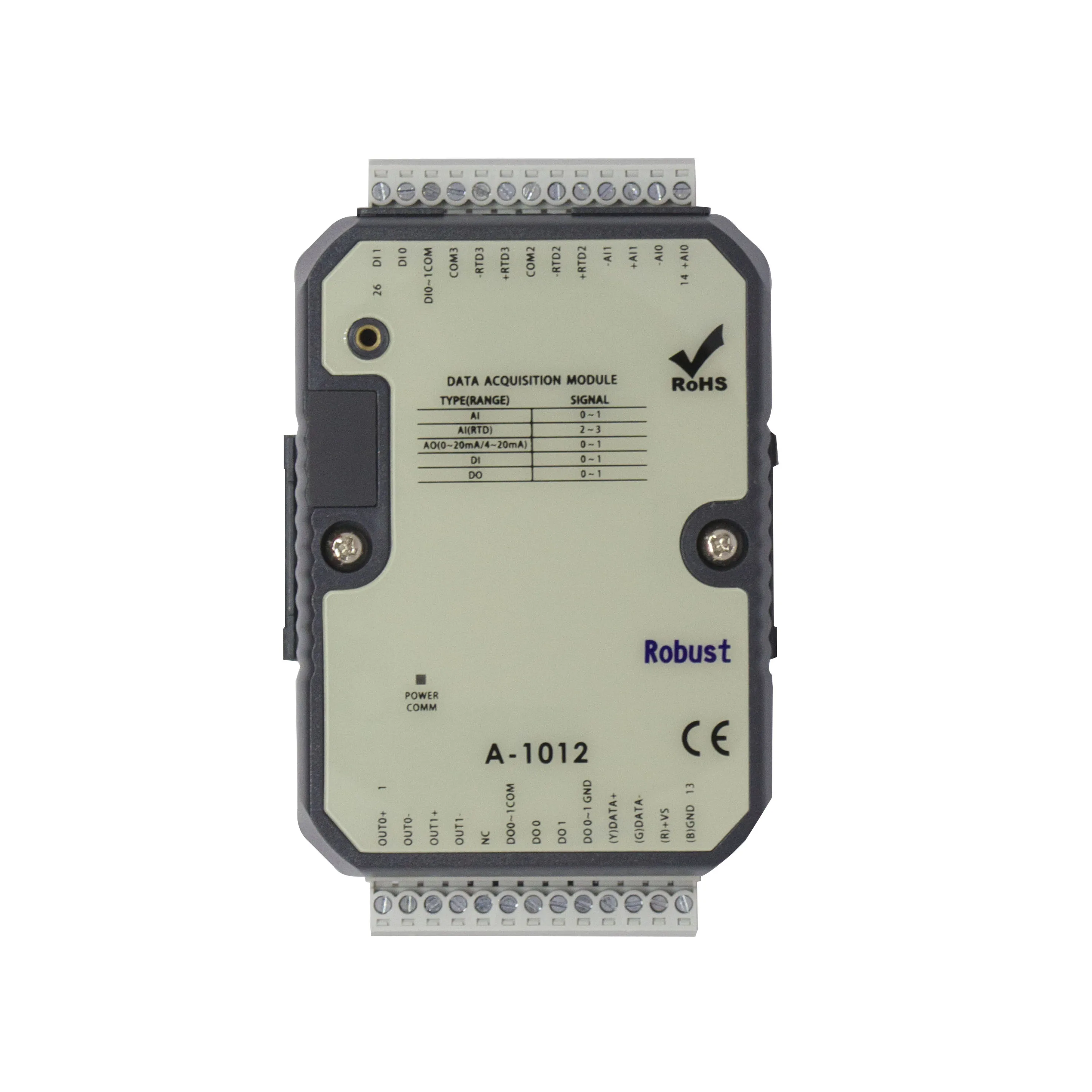 Analog I/O Module - 4AI 2AO 2DI 2DO RS-485 Port Modbus RTU