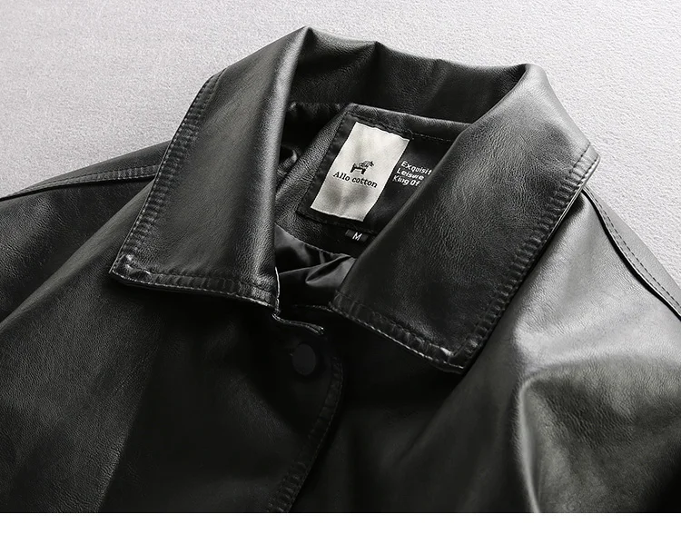Men's Embroidered Leather Jacket Loose Casual Winter Style_voghion.com