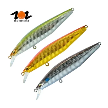 Factory Price High Quality 90mm 10g Minnow Feather Hook Printed ABS Minnow Fishing Lures for Saltwater Fish – Minnow – view 2
