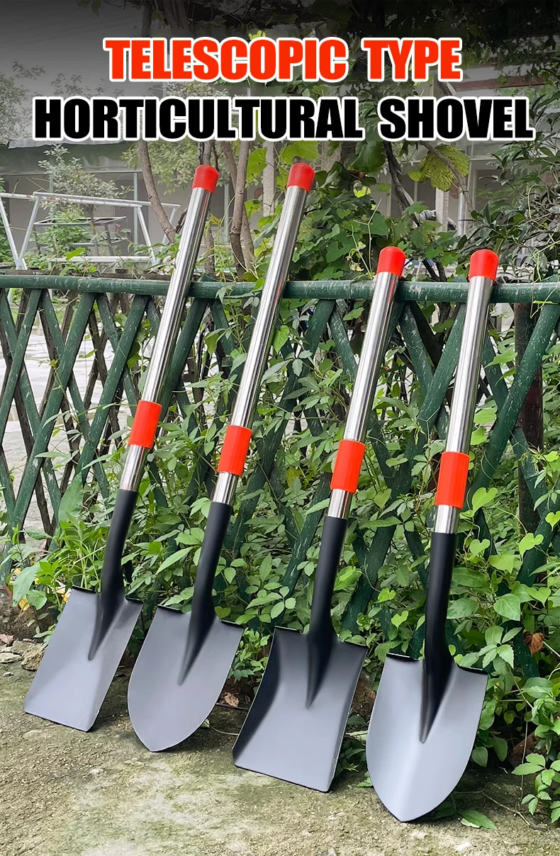 product high quality outdoor multifunction  tools  portable scooping  spade garden removable digging shovel  with metal  handle-2