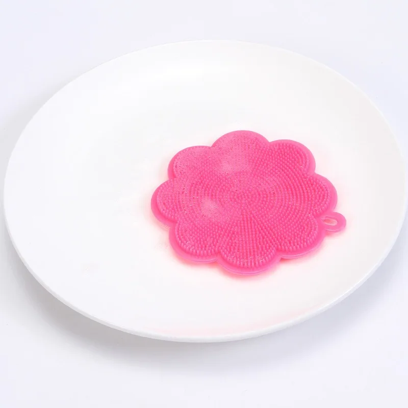 Multifunctional tableware cleaning brush silicone strong decontamination dishwashing brush supplier