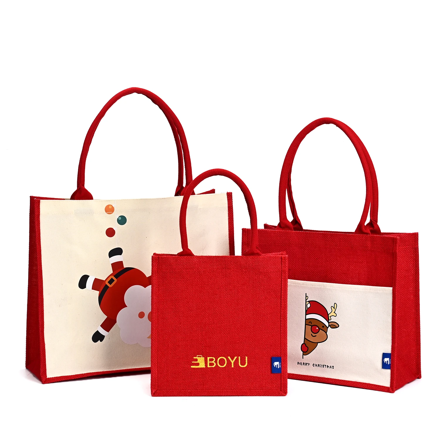 Hot Sale Custom Large Capacity Jute Beach Tote Bag with Rope Handle and Outer Pocket Burlap Style for Travel and Shopping supplier