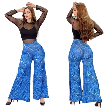 Fall 2024 women clothes wide leg pants bell-bottomed pants flared trousers women's pants