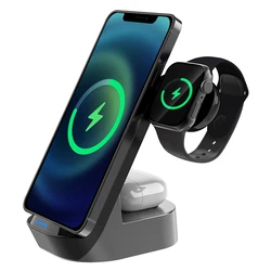 Qi Wireless Charger Stand For iPhone 12 Mini 11 Pro XS MAX XR X 8 Samsung S20 S10 Fast Charging Dock Station