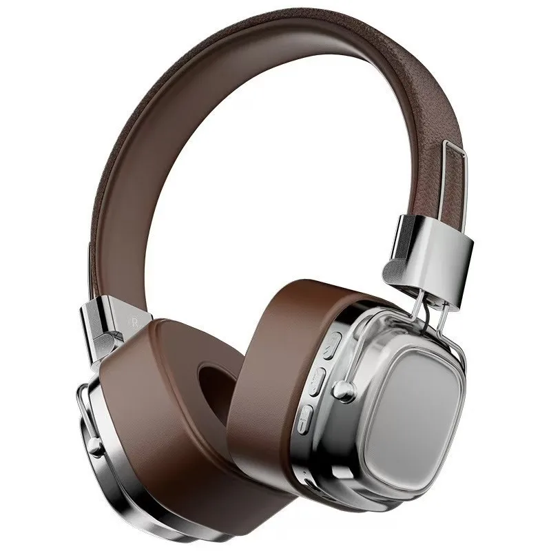 Foldable Over-Ear Headphone LED Light Retro Style Wireless Computer Headphones with Blue Tooth V5.3 Standard