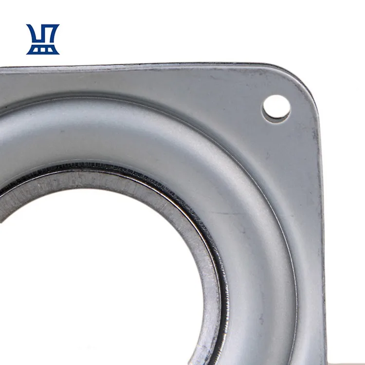 BQLZR Бесплатная доставка 2 шт. мебель квадратный металлический поворотный стол шариковый подшипник поворотная пластина 3 дюйма Серебряная сверхпрочная поворотная пластина