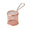 Pequeña - Cesta de malla densa redonda (oro rosa)