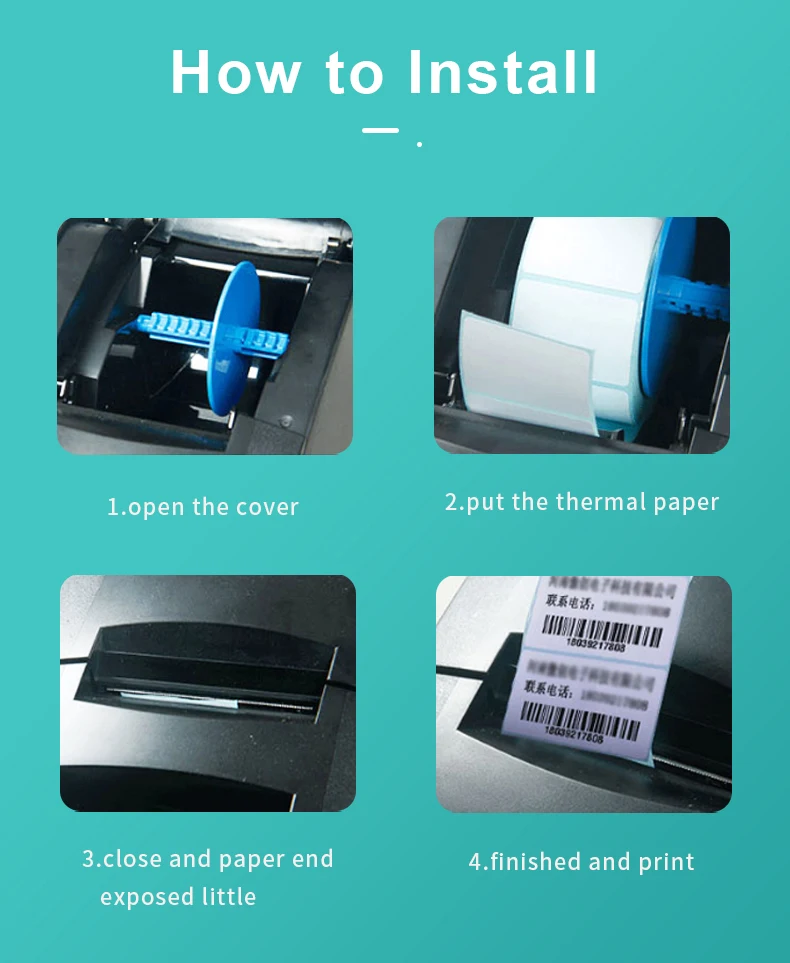 Shipping Labels 2inch 40mmx30mm Thermal Paper Label Rolls Barcode