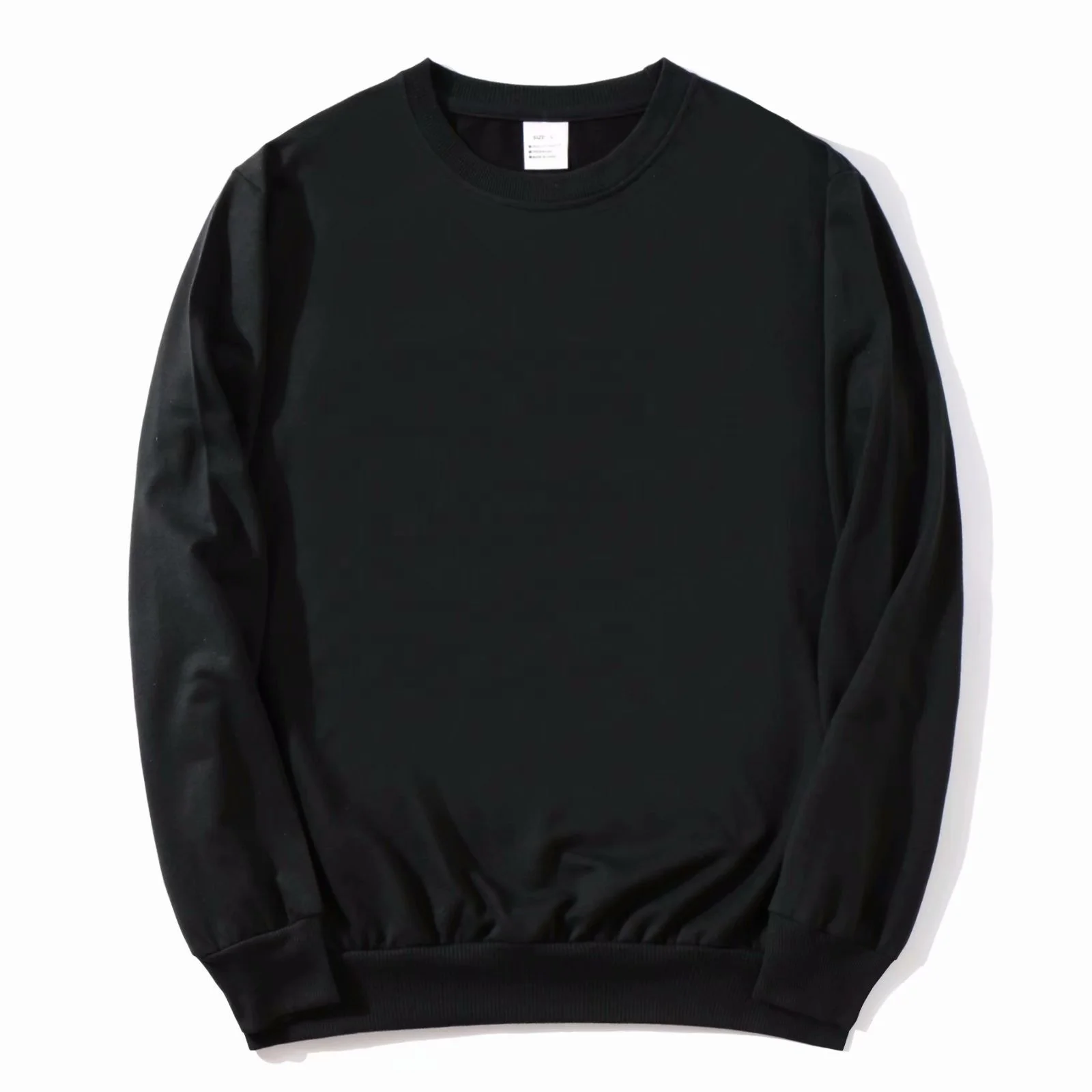 JL0917C Wholesale Men Organic Cotton Sweatshirt Plain Blank Crewneck Sweatshirt Blue Crew Neck Jumper for Men