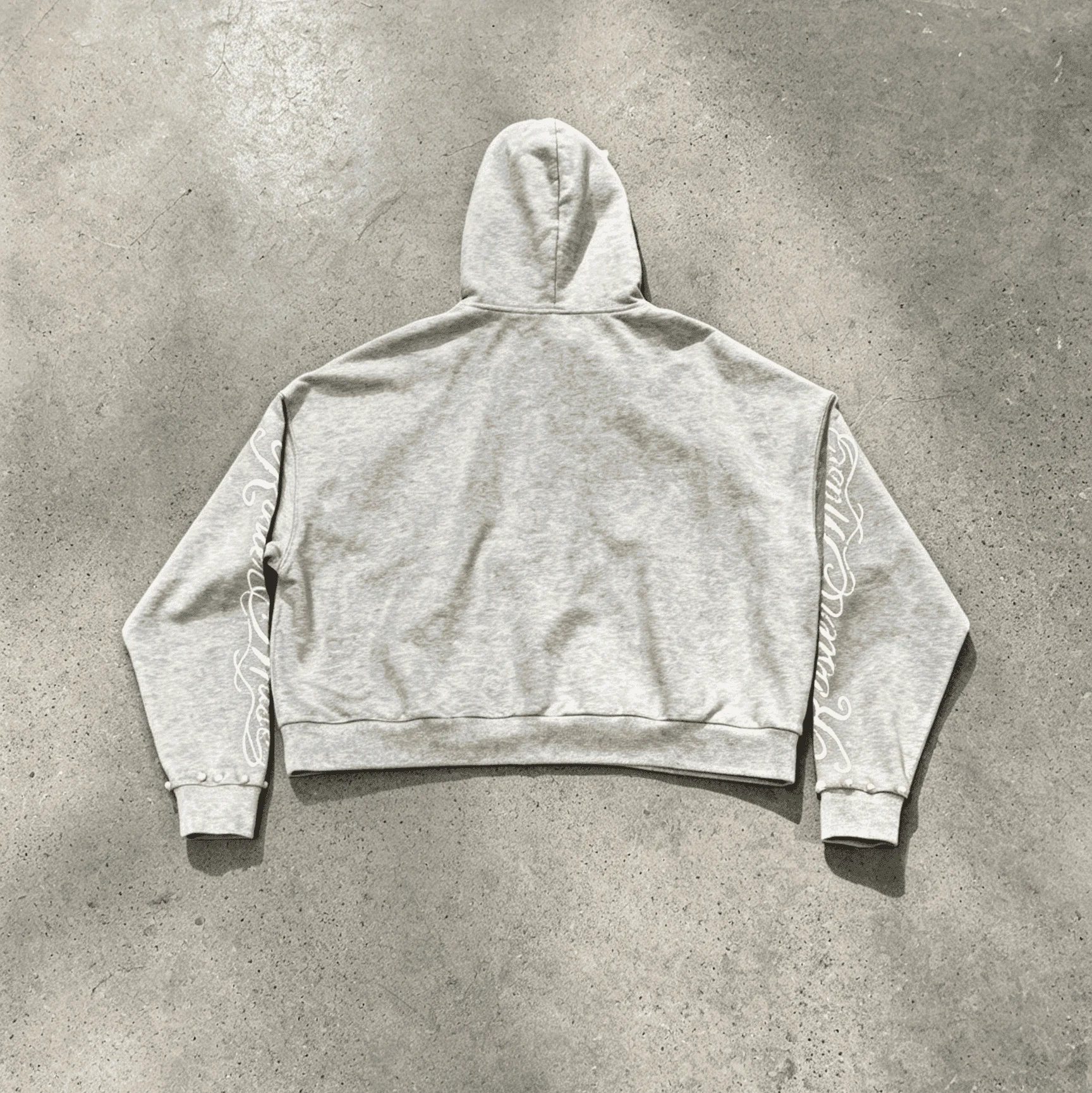 Custom Made 100% Cotton Zip up Rhinestone Embroidery Eco-friendly Organic Cotton Oversized Streetwear Men's French Terry Hoodies gallery 2