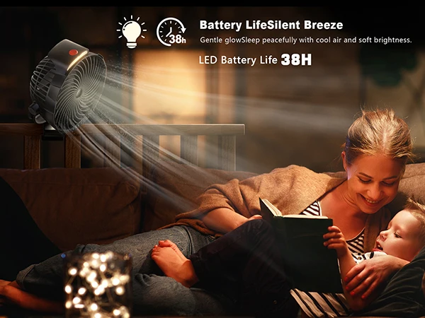 Portable Clip Fan, 360, LED - detail 8
