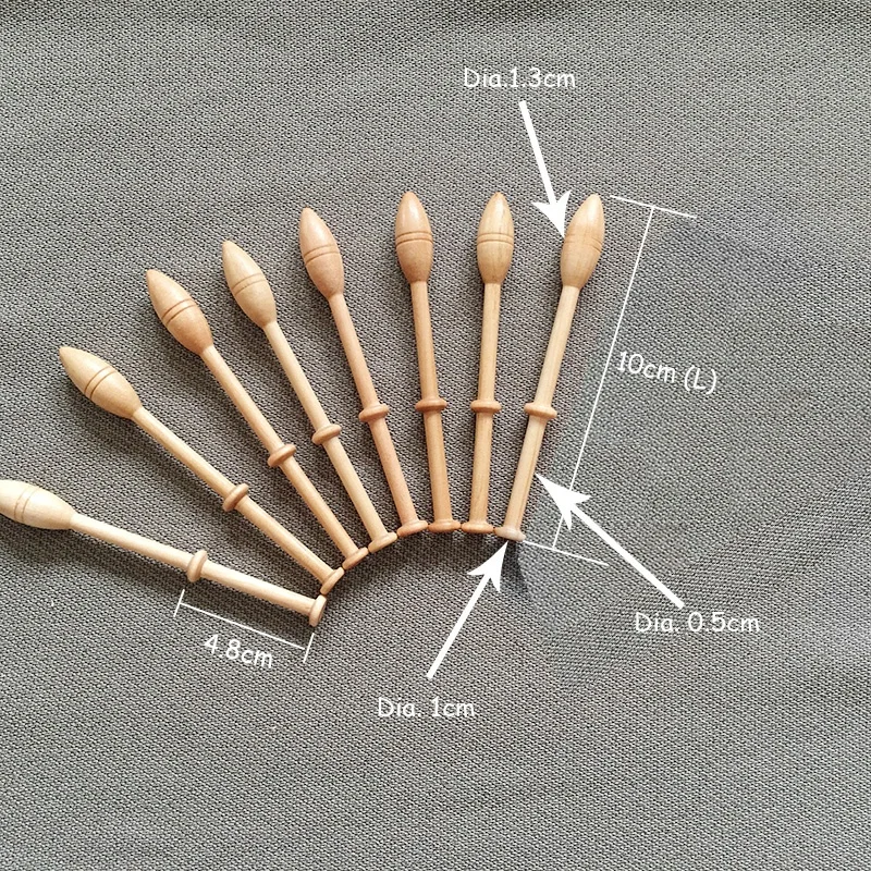 12 Bobines En Bois Pour Dentelle Aux Fuseaux - Vintage, Environ 11 Cm - Pour Tissage, Tricot Main, Projets DIY