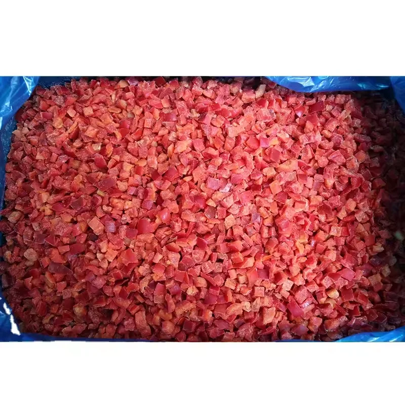 Wholesale High Quality IQF Frozen Red Pepper Diced Cuts Factory Price for Export