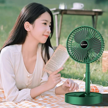 Petit Ventilateur Portable à Clip Rechargeable Silencieux - Vert