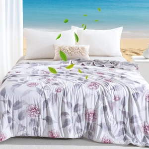 Luxury Quilted Pattern Printed Summer Throw Blanket Ice Cool Body Cooling for Hotel Use