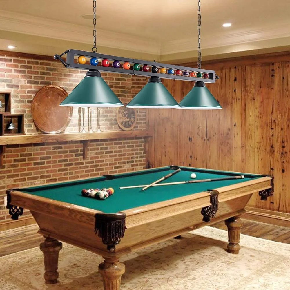 LEDライト付きテーブルビリヤード 7FT Dimmable Perimeter Billiard Lights Modern LED Pool Table
