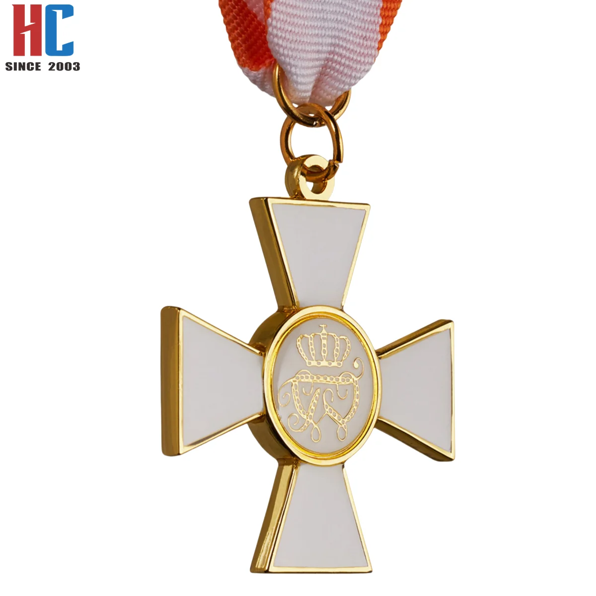 20 Years Factory Custom Metal Badge With Ribbon Uniform Award Medals Red Eagle