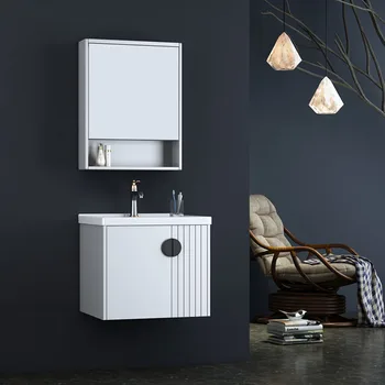 New design Plywood bathroom vanity cabinet full set  wall hung bathroom vanity with smart mirror