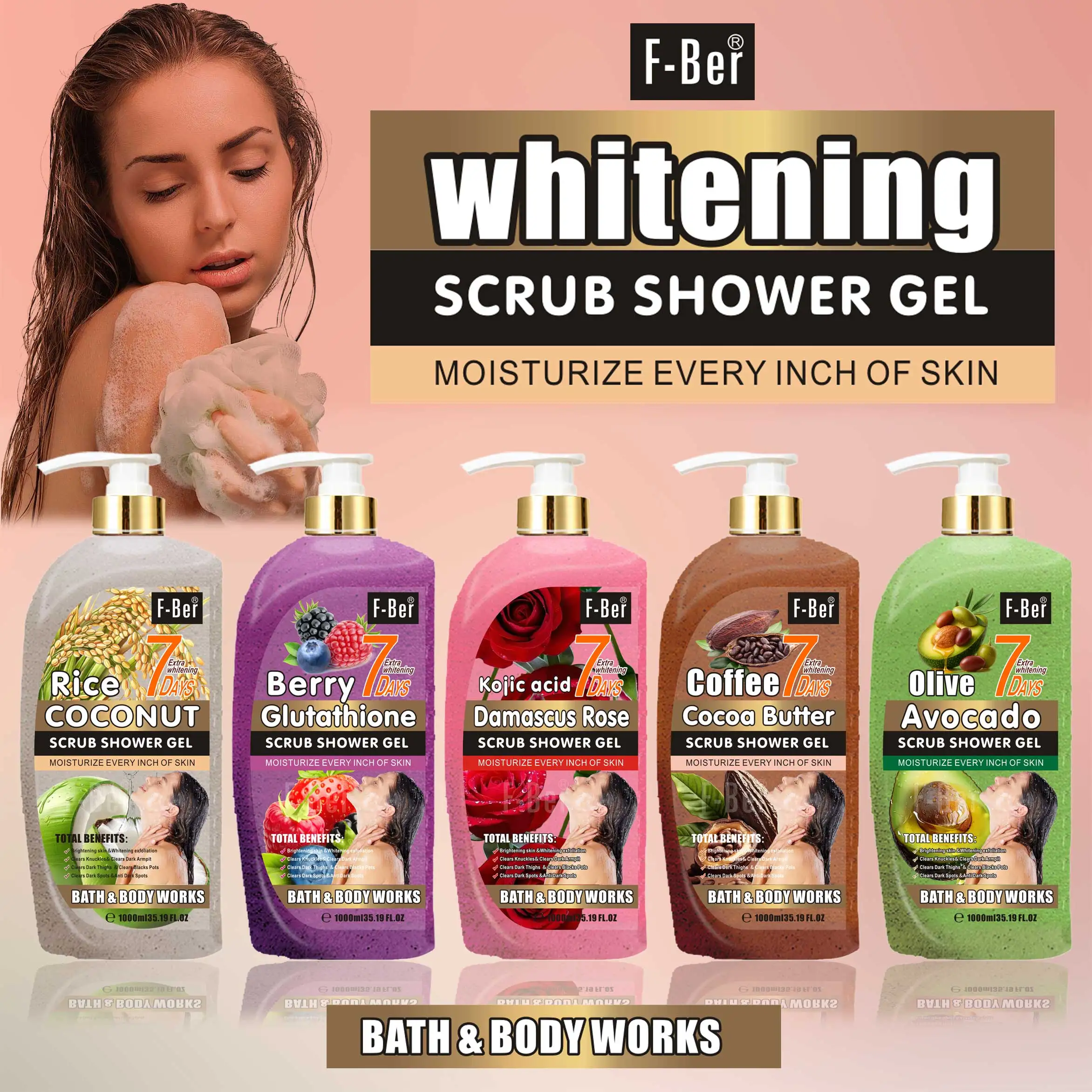 glutathione gel douche Smooth skin starts in the shower An exfoliating shower is more than just a body wash its your skins reset button. Formulated with gentle exfoliating particles and nourishing ingredients, it Glutathione Concentrated Maxi-Whitening Scrubbing Shower