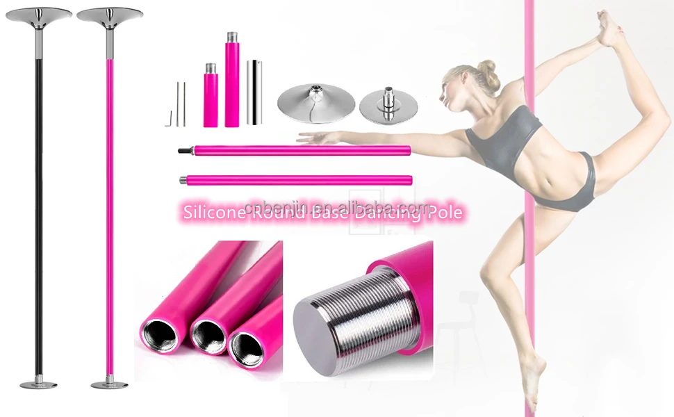 Stripper Pole Stage Pink Silicone Pole