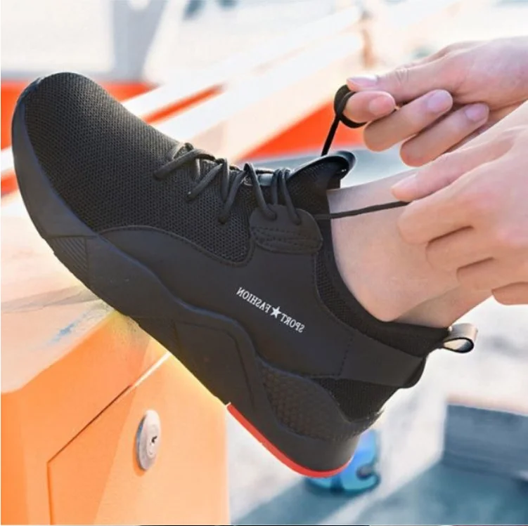 Men's Work Safety Footwear with Steel Toe Anti-Slip Workshop Shoes Hot Sale in Southeast Asia Online Discount for Summer