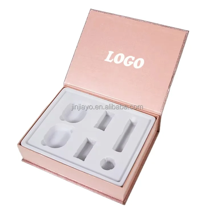 Custom Printed Luxury Goldcard Special Paper Boxes Simple Magnetic Closure Gift Package Box for Cosmetics with Sponge Liner