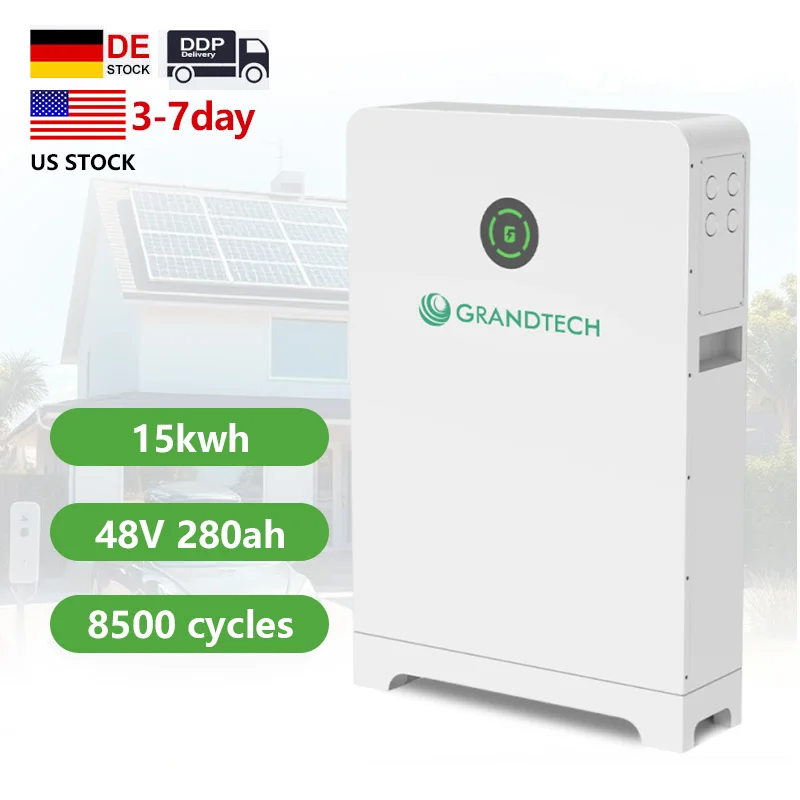 I stoc bataire 51.2V 280Ah 15kWh 10 kwh LiFePO4 suite ar bhalla 14.3kWh-716.8kWh Cumas do Thithe, Cumhacht RV & Cabáin Seach Phointí Líne